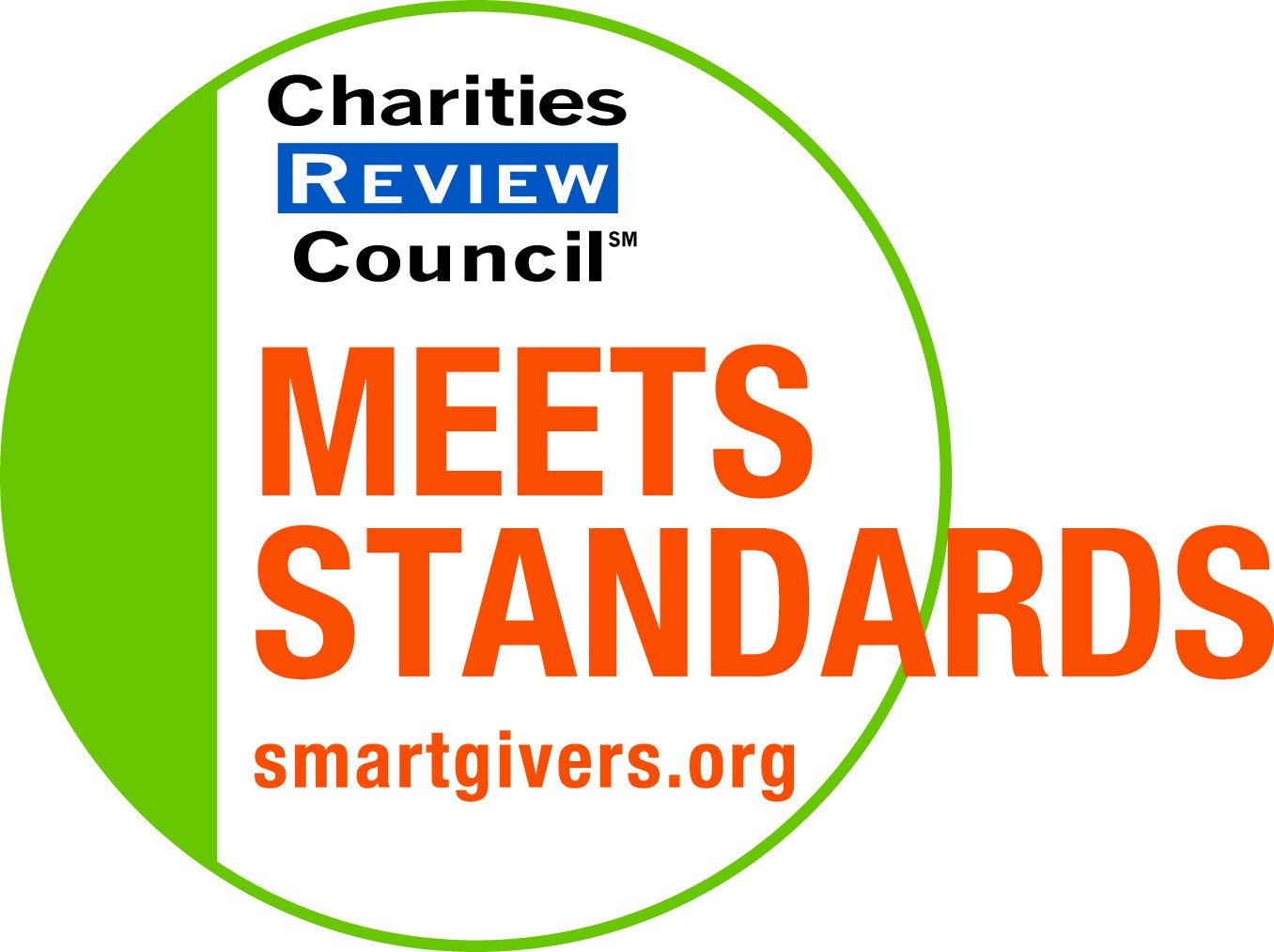Charities Review Council Meets Standards certification logo.
