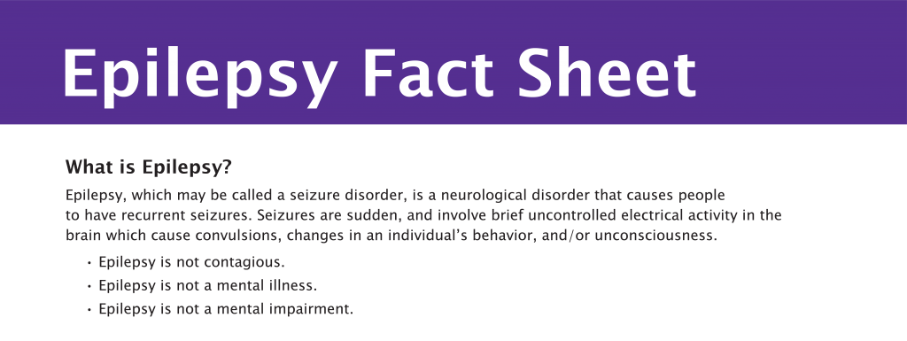 Epilepsy fact sheet title from PDF