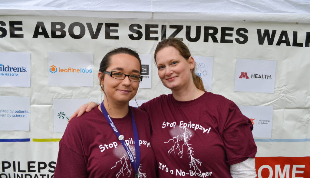 Two adult women smiling Rise Above Seizures Walk