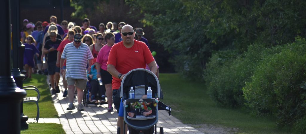 Group of people walking in the park