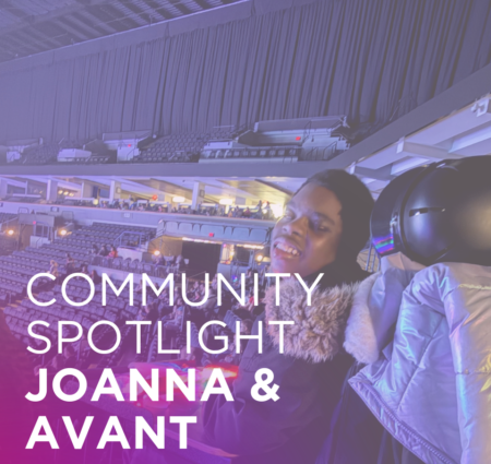 Image of Avant with overlay of text and purple fade saying aregiver, advocate, and creator of Epilepsy in Sign, Joanna shares her and Avant’s journey, using ASL and technology to build epilepsy awareness and understanding.