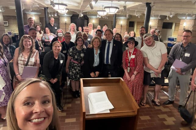 EFMN Executive Director Jenna Carter takes a selfie with Day at the Capitol Attendees